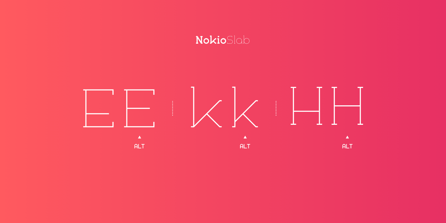 Ejemplo de fuente Nokio Slab Alt Regular Italic